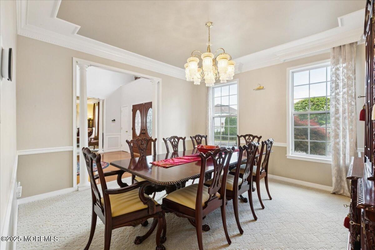 Chandelier, Dining room, Interior