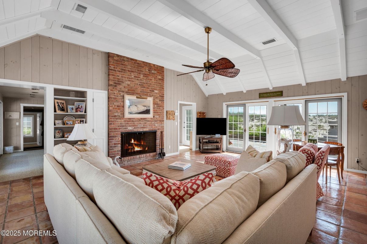 Fireplace, Interior, Living room, Stone Walls