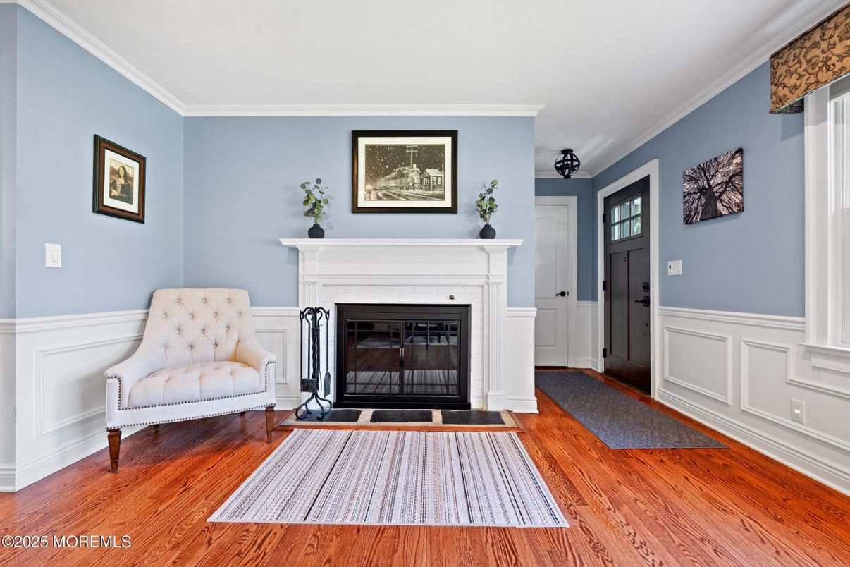 Fireplace, Interior, Wood Texture Flooring