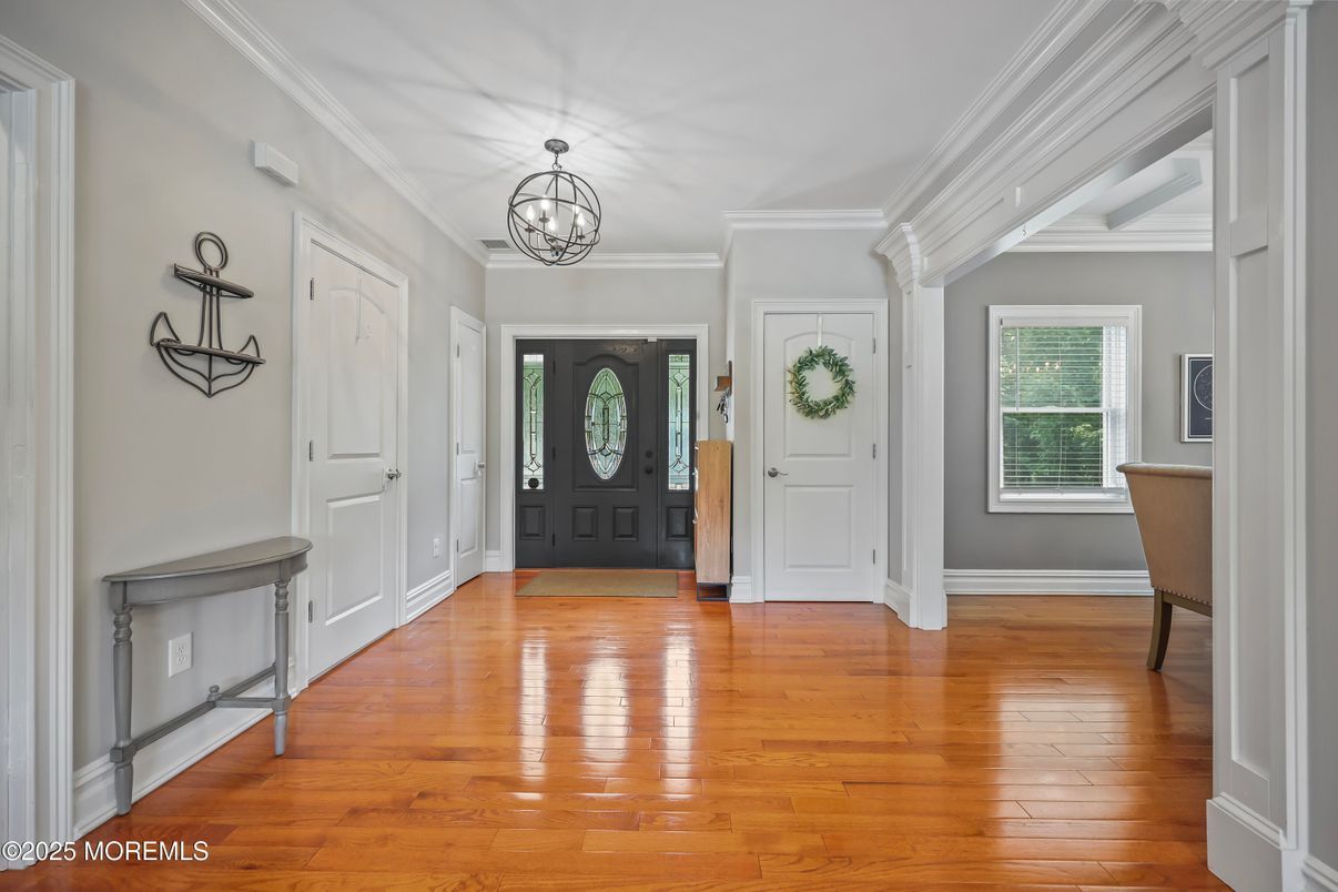 Chandelier, Interior, Wood Texture Flooring