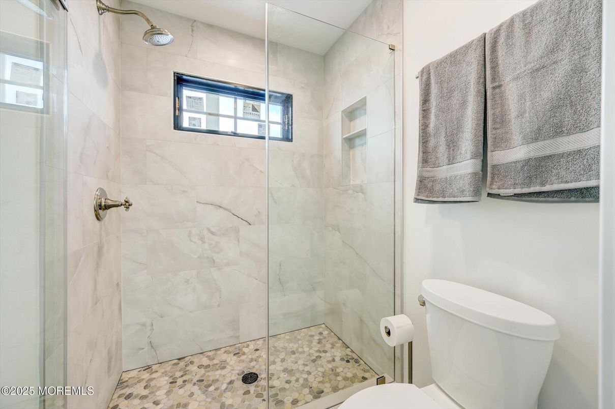 Bathroom, Glass Shower, Interior, Marble Walls