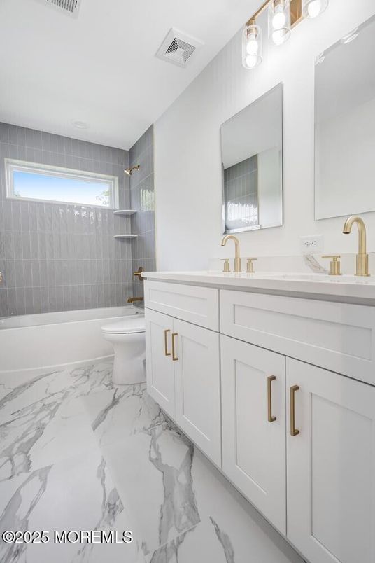 Bathroom, Dual Sink Vanities, Interior, Marble