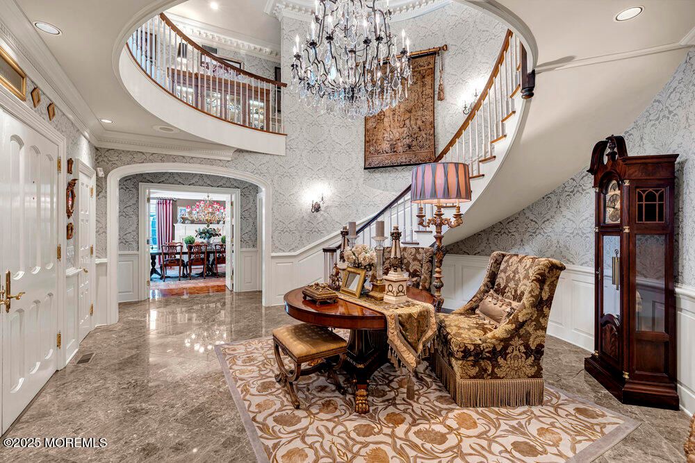 Chandelier, Dining room, Interior, Recessed Lighting