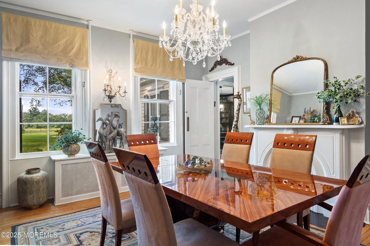 Chandelier, Dining room, Interior, Wood Texture Flooring