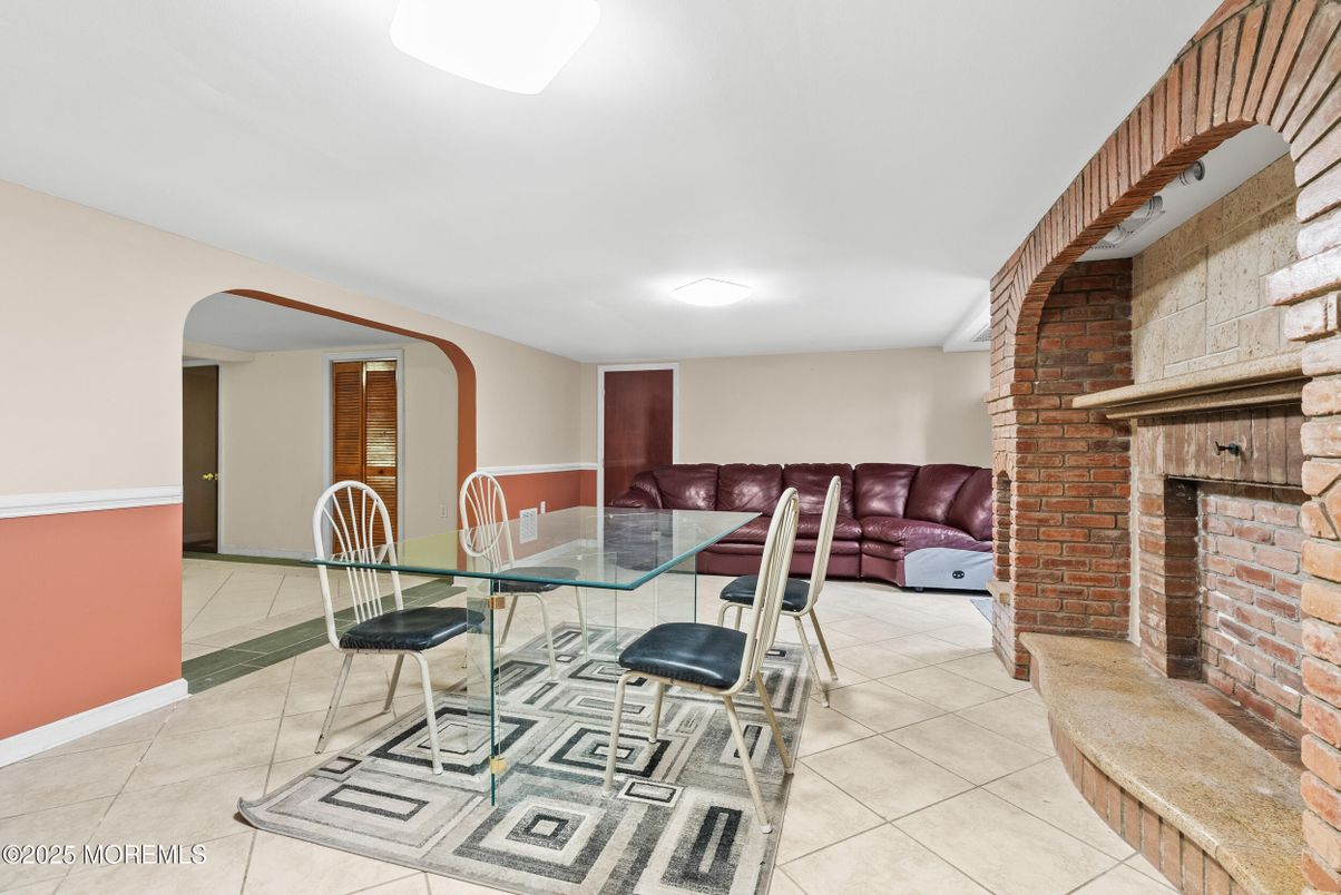 Dining room, Fireplace, Interior, Stone Walls