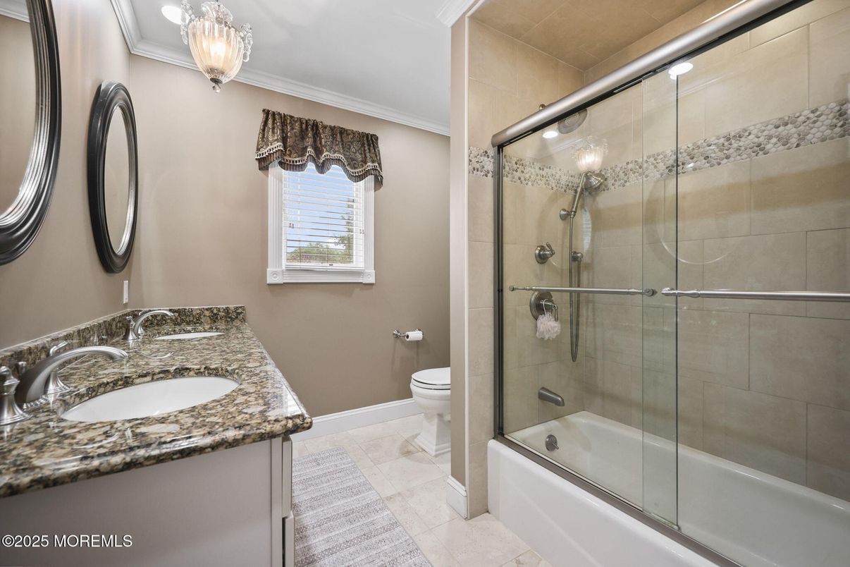 Bathroom, Dual Sink Vanities, Glass Shower, Interior