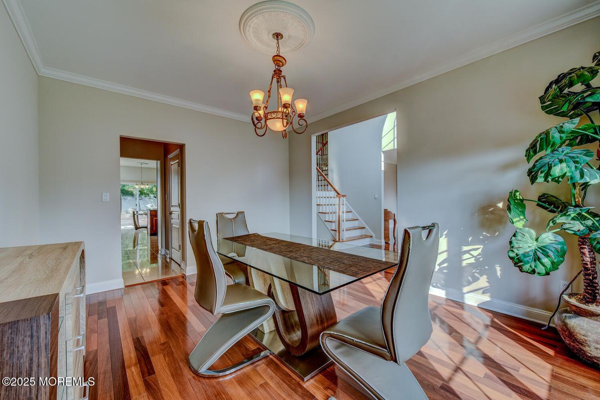 Chandelier, Dining room, Interior, Wood Texture Flooring