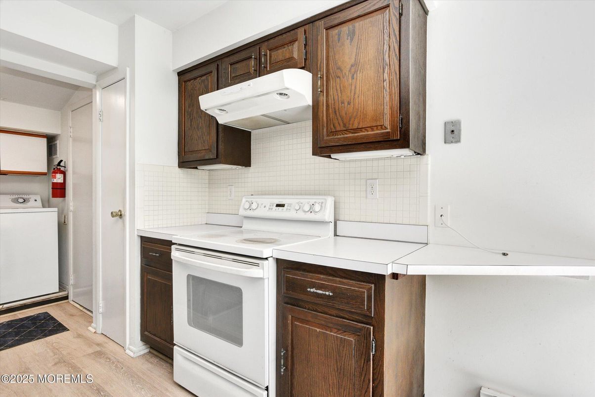 Interior, Kitchen, Washer, Wood Texture Flooring