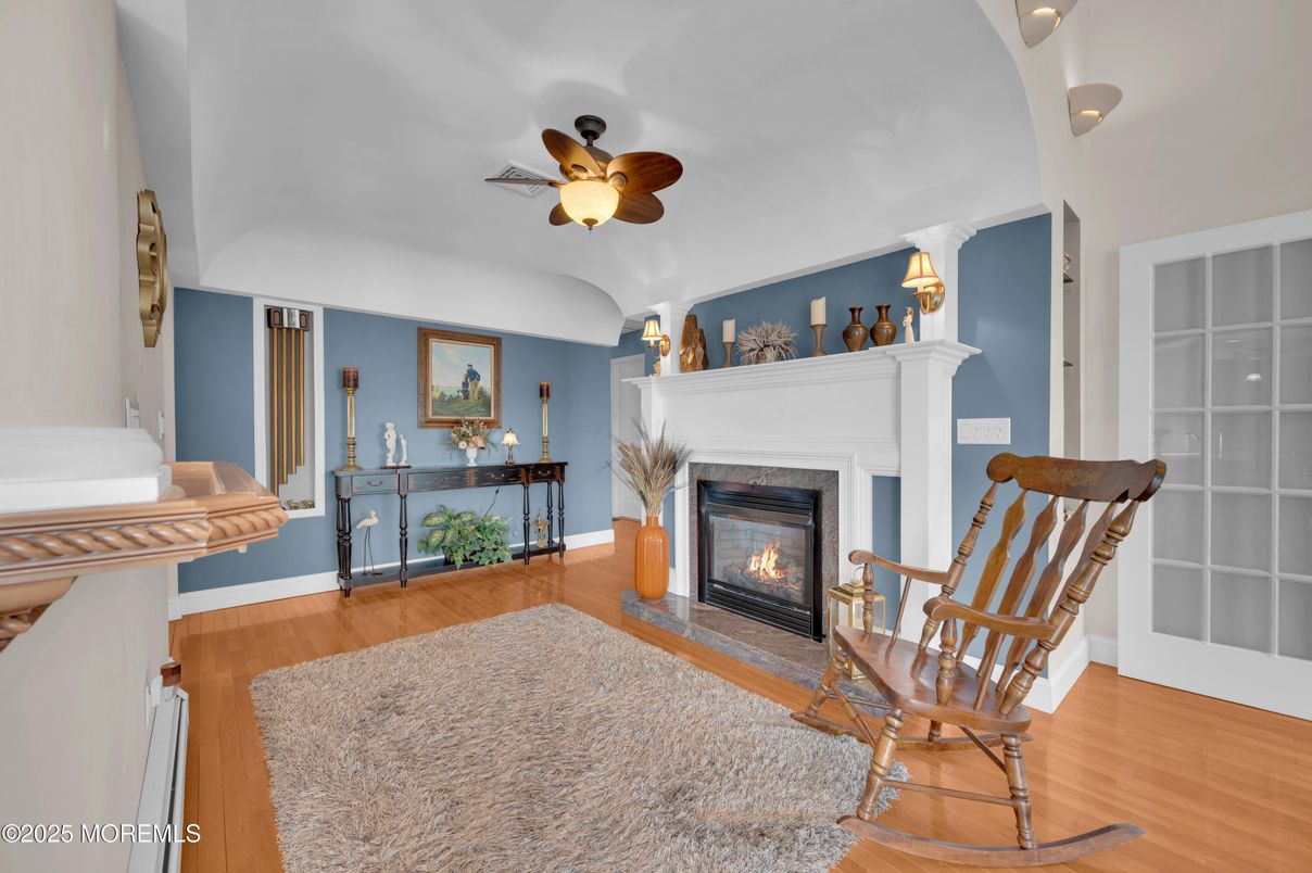 Fireplace, Interior, Wood Texture Flooring
