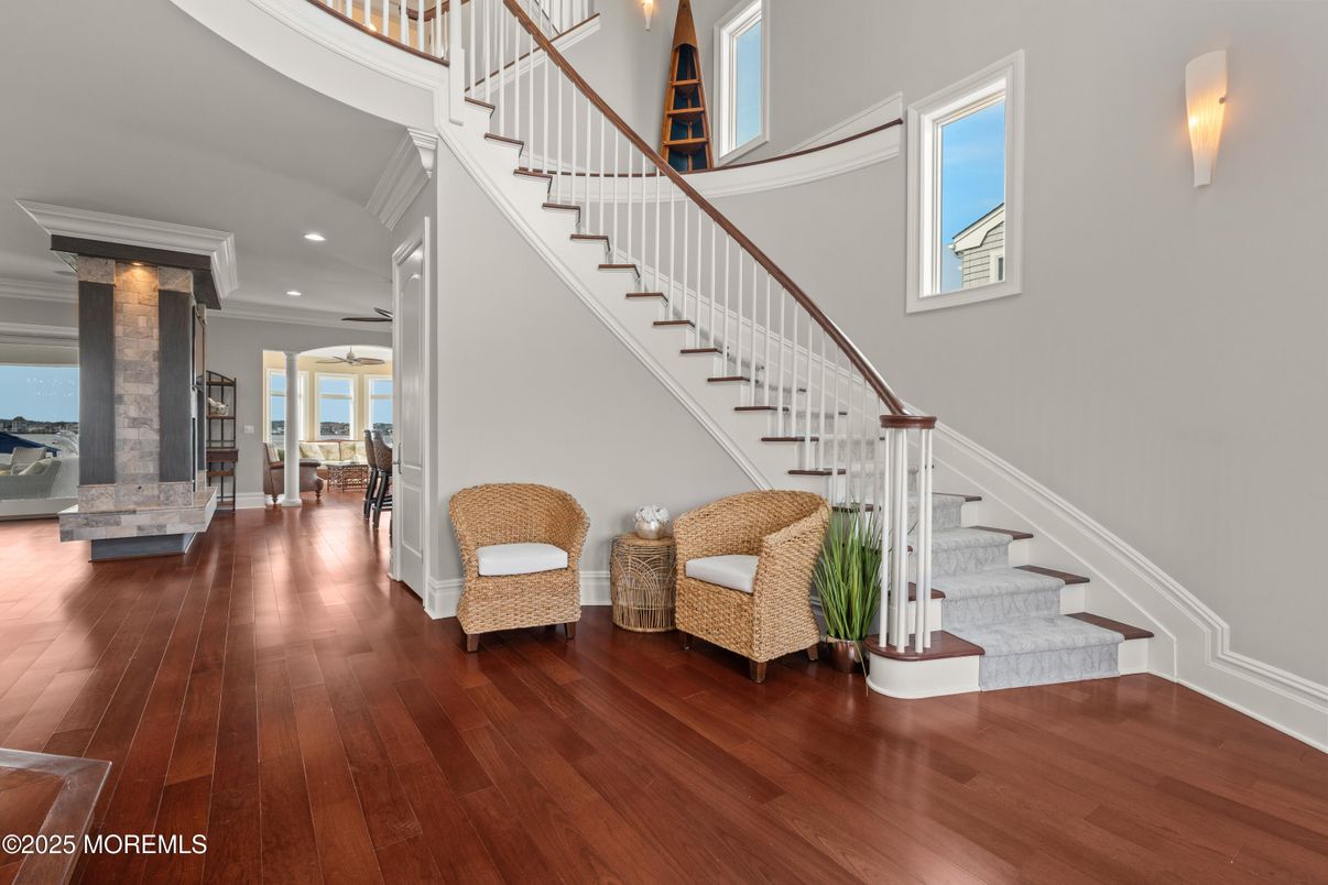 Fireplace, Interior, Recessed Lighting, Wood Texture Flooring
