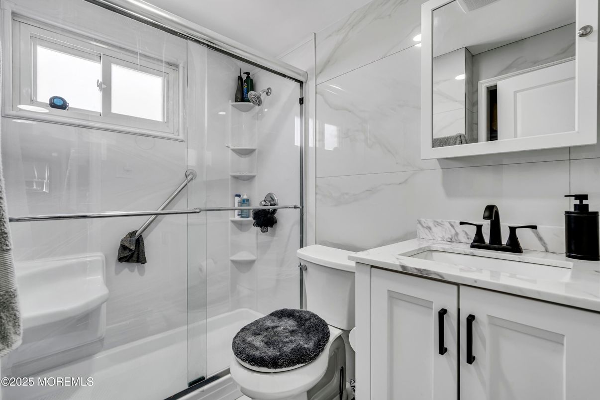 Bathroom, Glass Shower, Interior, Marble Walls