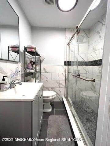 Bathroom, Glass Shower, Interior, Marble Walls
