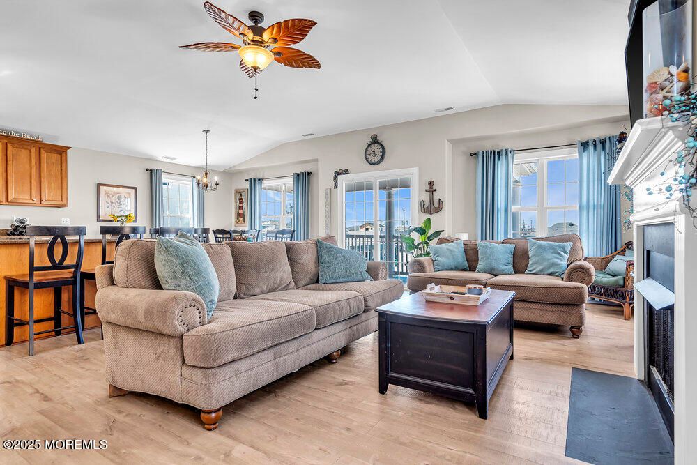 Dining room, Interior, Living room, Pendant Lights, Wood Texture Flooring
