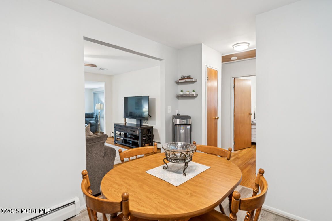 Dining room, Interior, Wood Texture Flooring