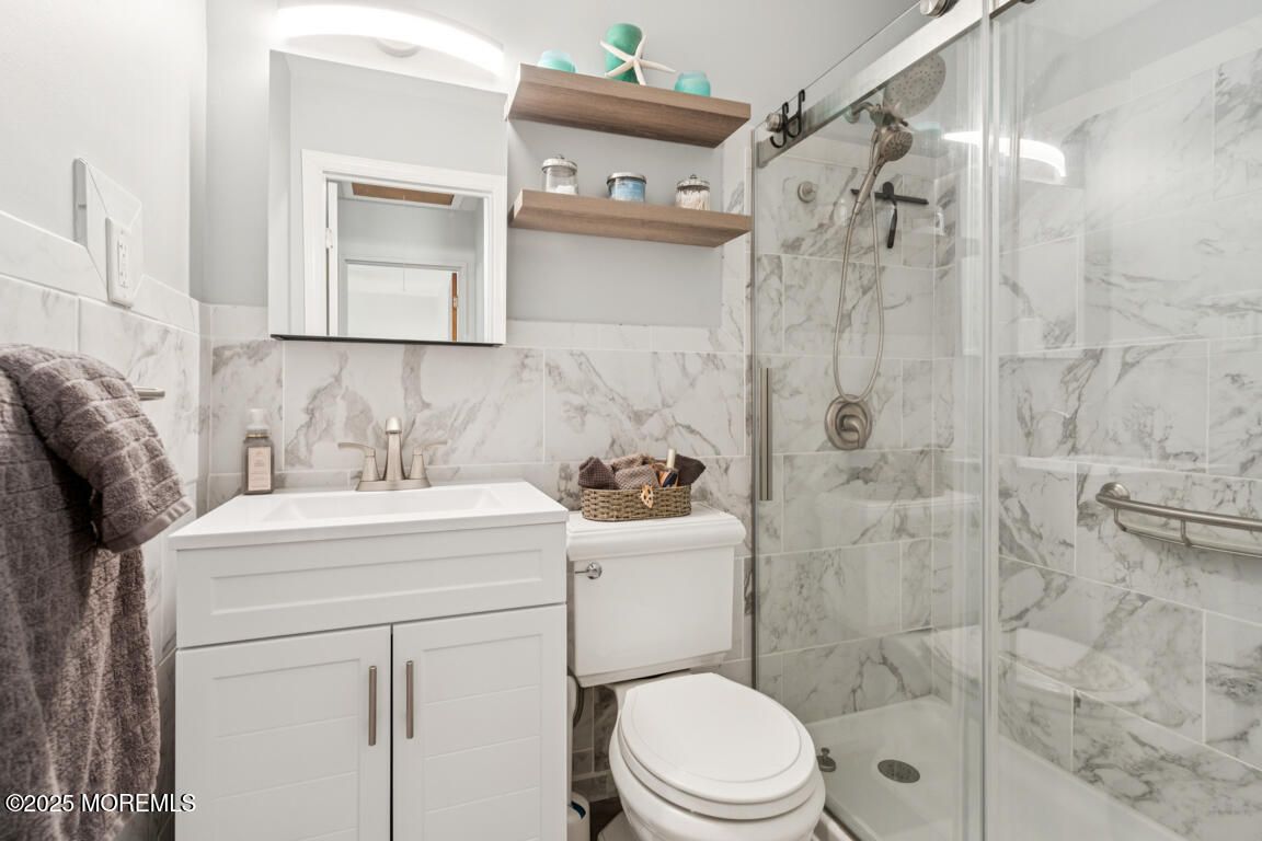 Bathroom, Glass Shower, Interior, Marble Walls