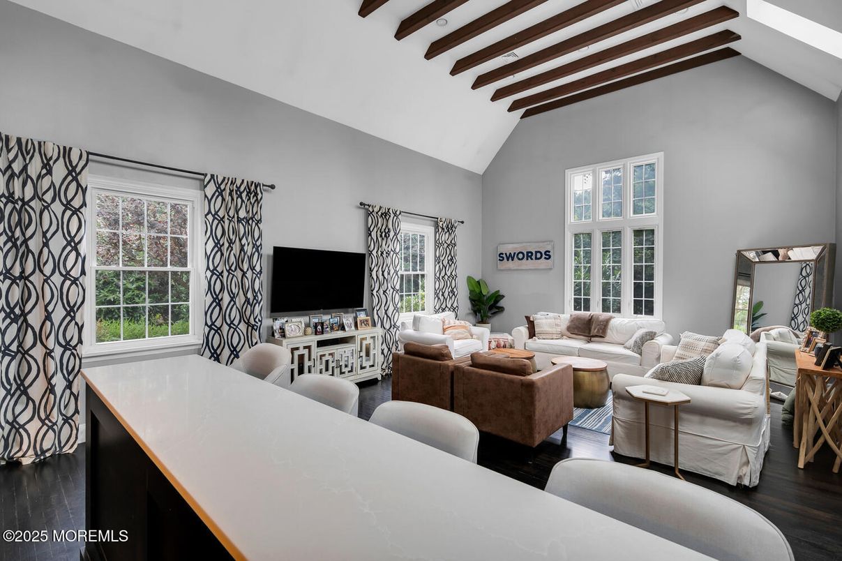 Interior, Living room, Wooden Beams, Wood Texture Flooring