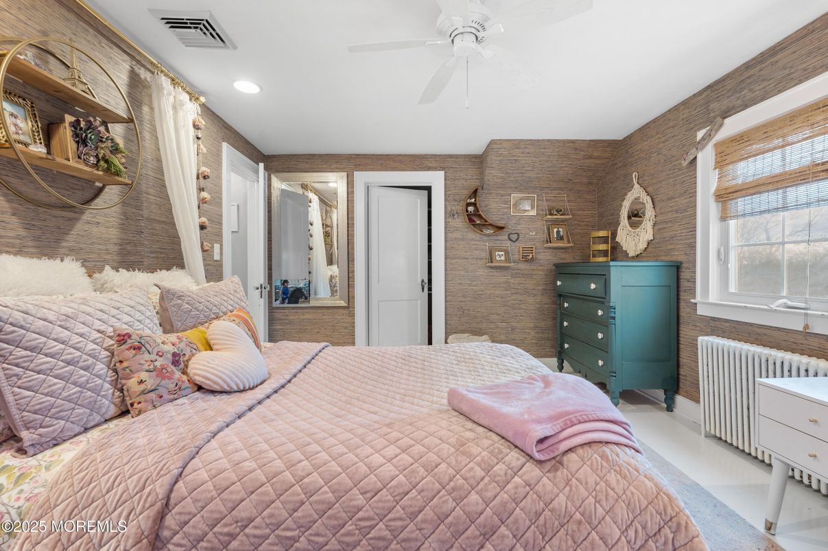 Bedroom, Interior, Recessed Lighting, Stone Walls