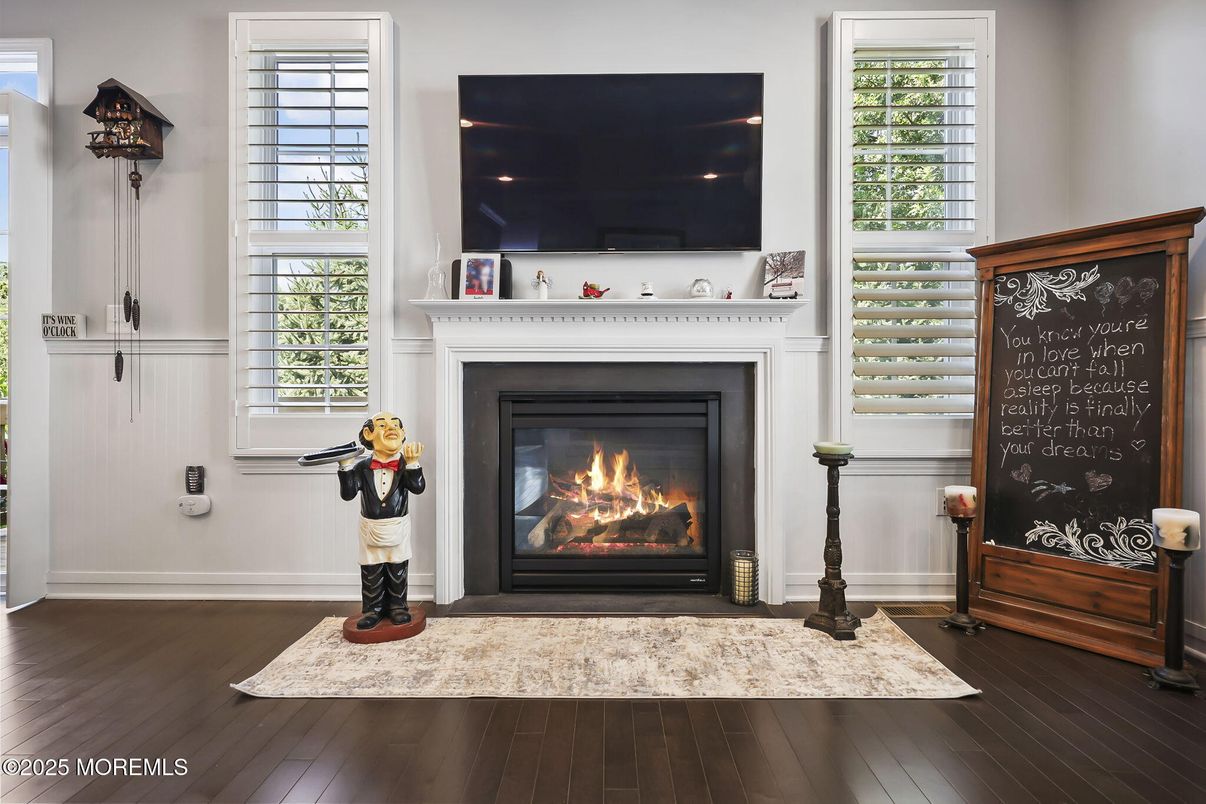 Fireplace, Interior, Wood Texture Flooring