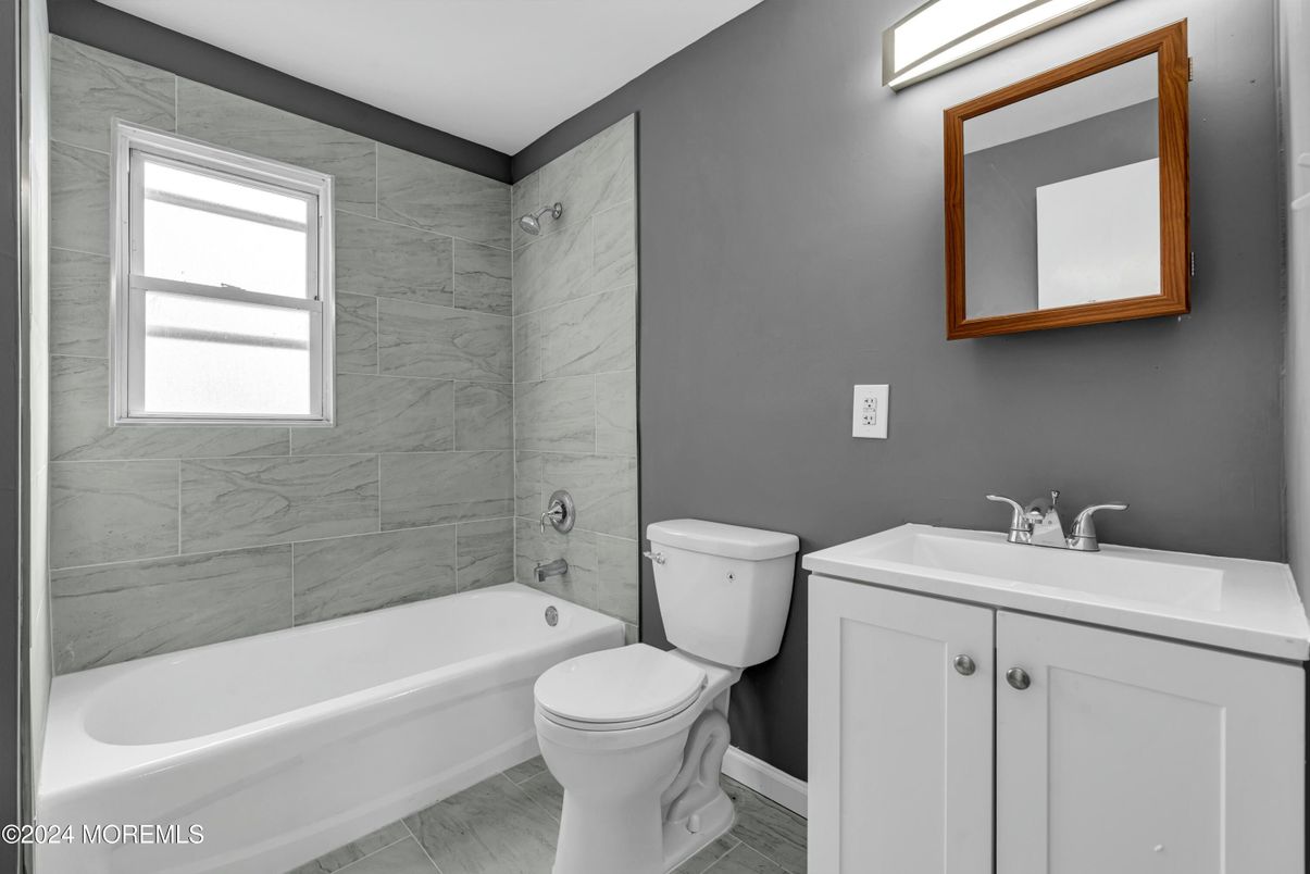 Bathroom, Interior, Marble Walls, Wood Texture Flooring