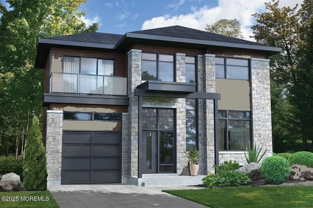 Attached, Exterior, Facade, Modern
