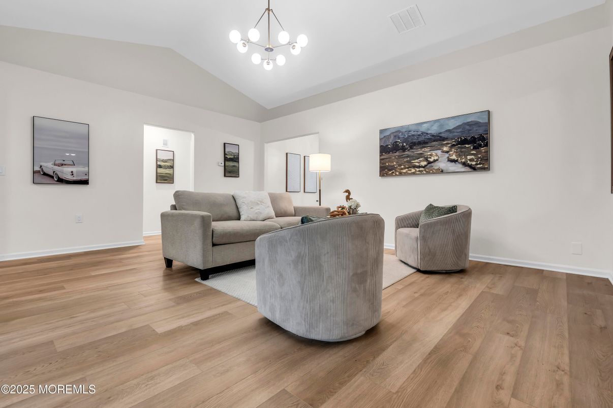 Interior, Living room, Pendant Lights, Wood Texture Flooring