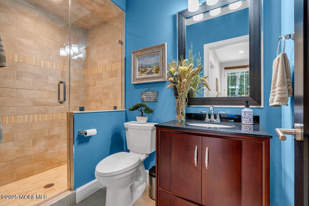 Bathroom, Glass Shower, Interior, Stone Walls