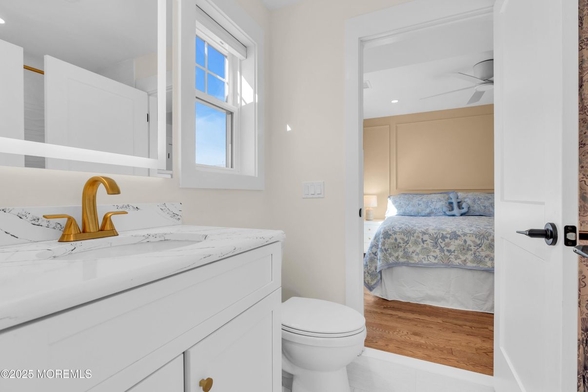 Bathroom, Bedroom, Interior, Recessed Lighting, Wood Texture Flooring