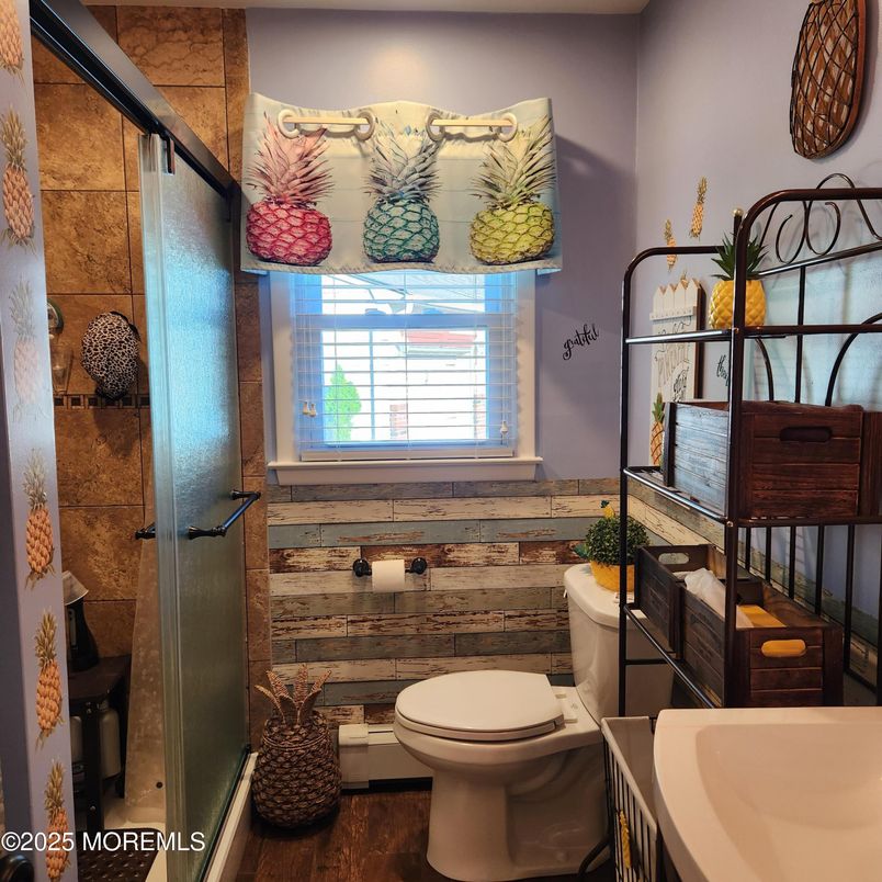 Bathroom, Interior, Wood Texture Flooring, Wooden Walls