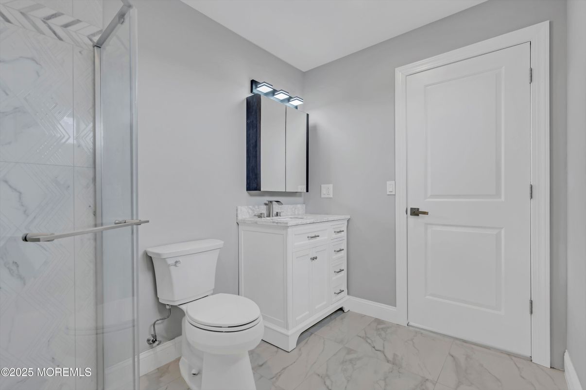 Bathroom, Glass Shower, Interior, Marble, Marble Walls