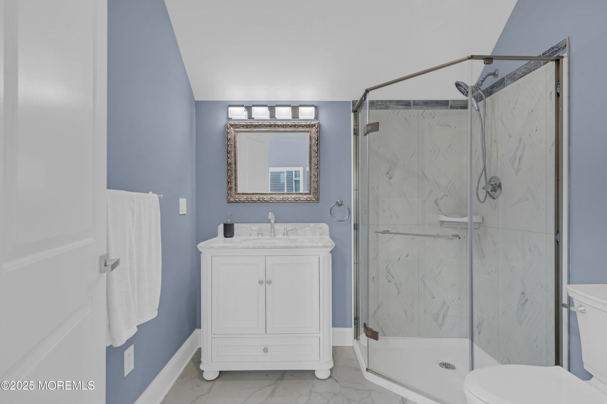 Bathroom, Glass Shower, Interior, Marble, Marble Walls