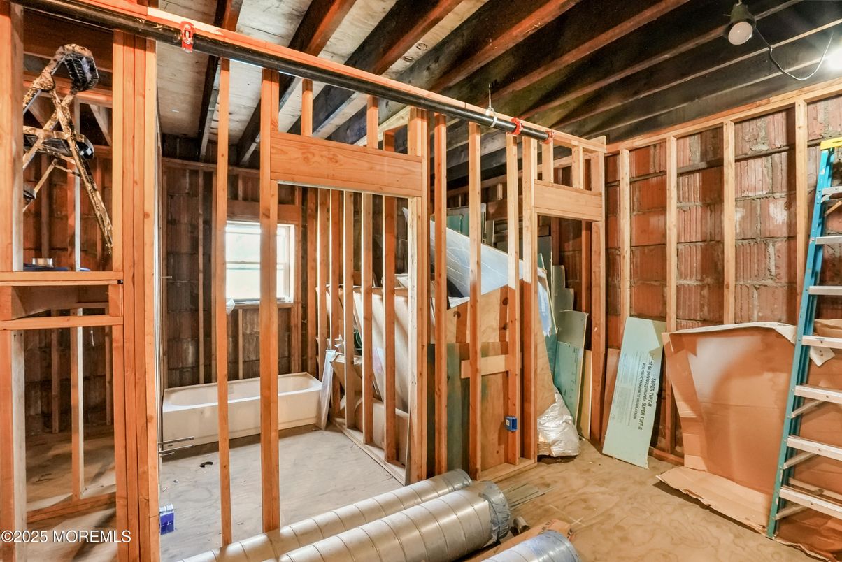 Bathroom, Interior, Wooden Beams