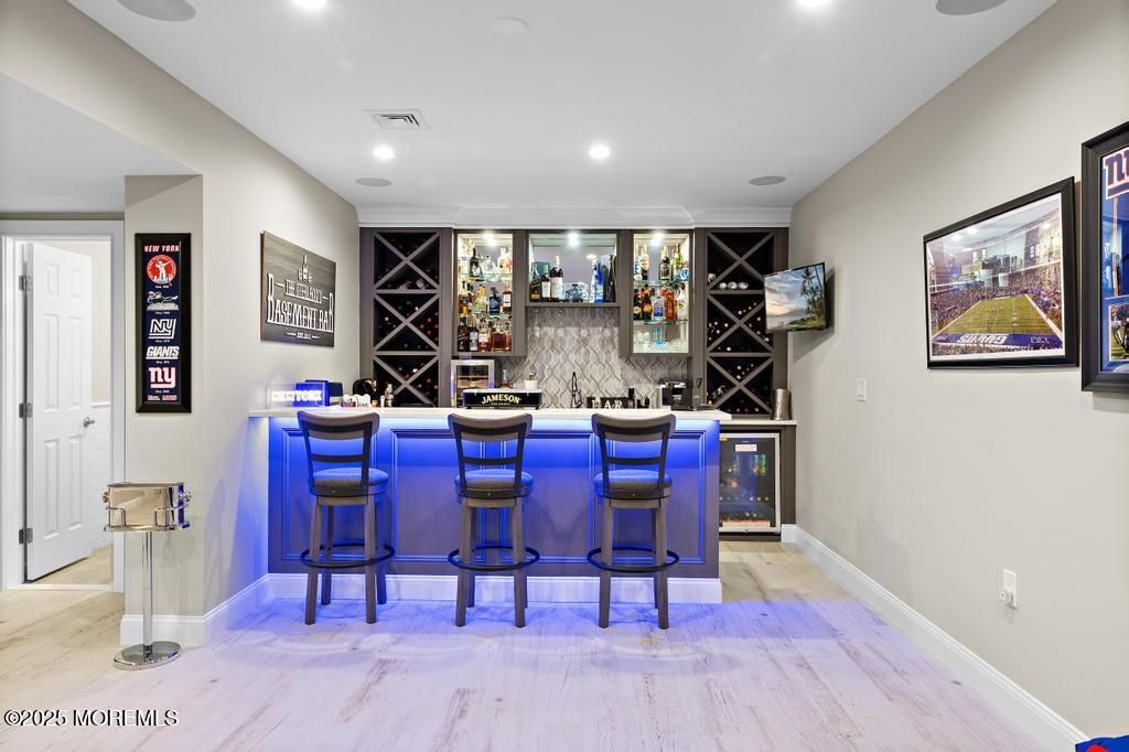 Interior, Recessed Lighting, Wine Storage, Wood Texture Flooring