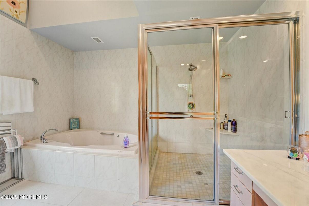 Bathroom, Glass Shower, Interior, Marble Walls