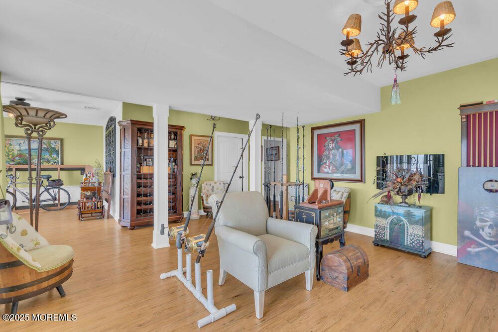 Chandelier, Interior, Wood Texture Flooring