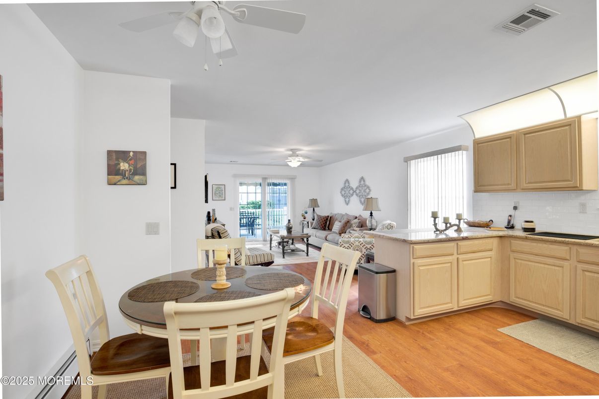 Dining room, Interior, Kitchen, Living room, Wood Texture Flooring