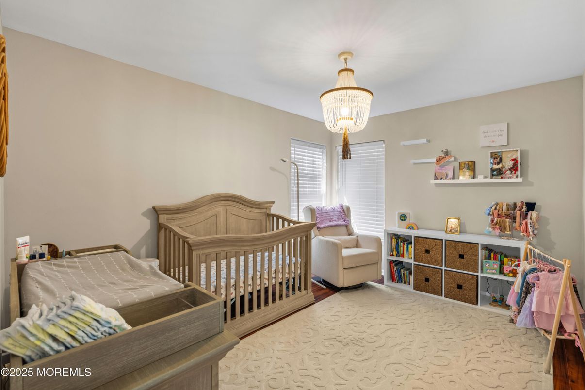 Bedroom, Chandelier, Interior