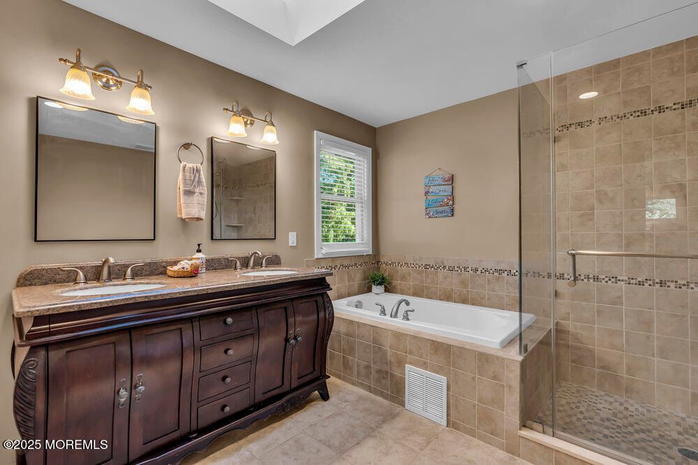Bathroom, Dual Sink Vanities, Glass Shower, Interior