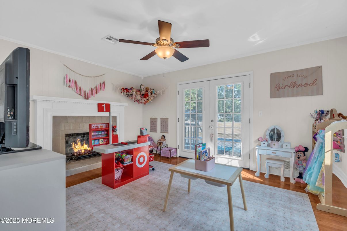 Fireplace, Interior, Wood Texture Flooring