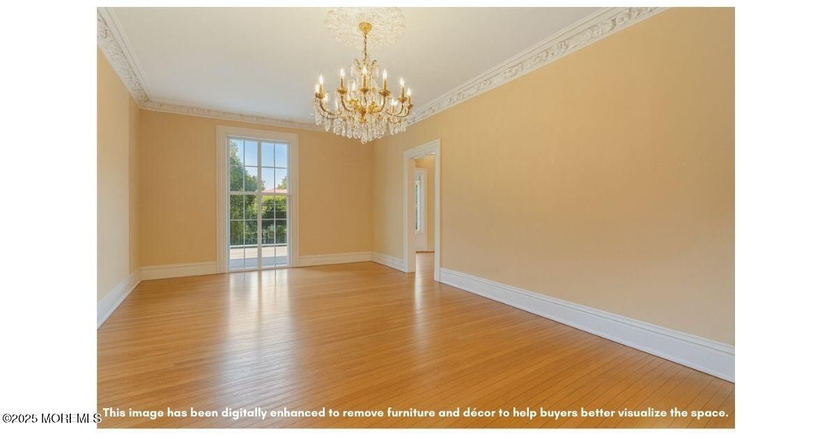 Chandelier, Empty room, Interior, Wood Texture Flooring