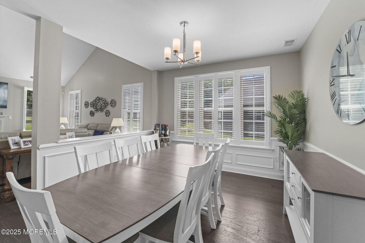 Chandelier, Dining room, Interior, Wood Texture Flooring