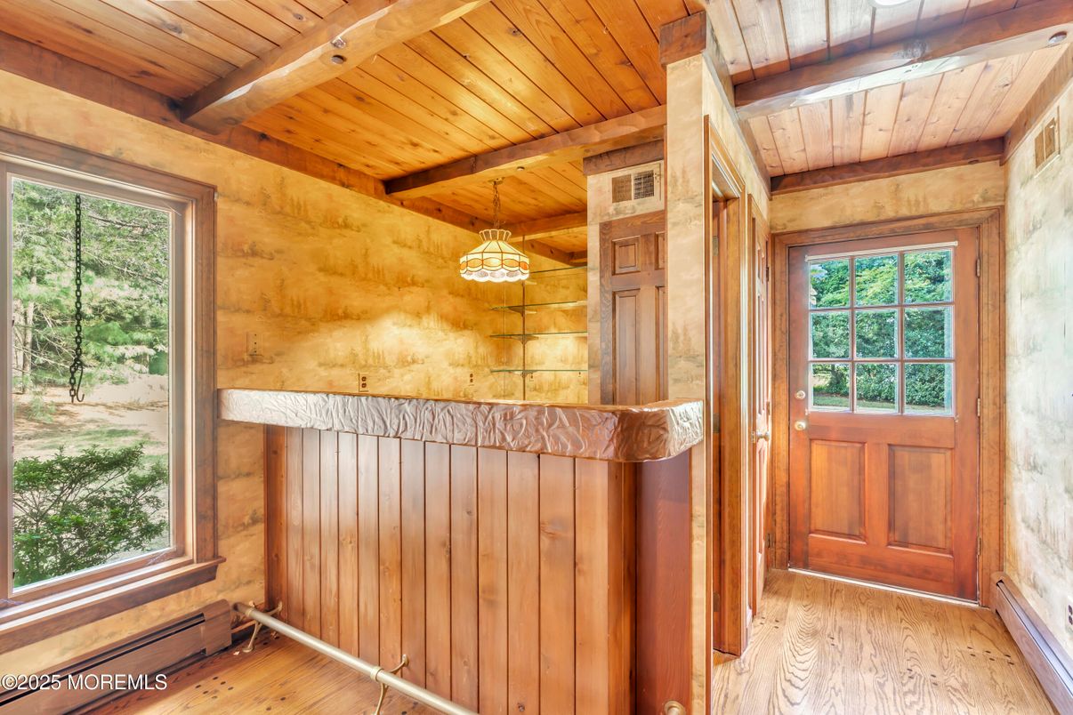 Interior, Pendant Lights, Wooden Beams, Wooden Ceilings, Wood Texture Flooring, Wooden Walls