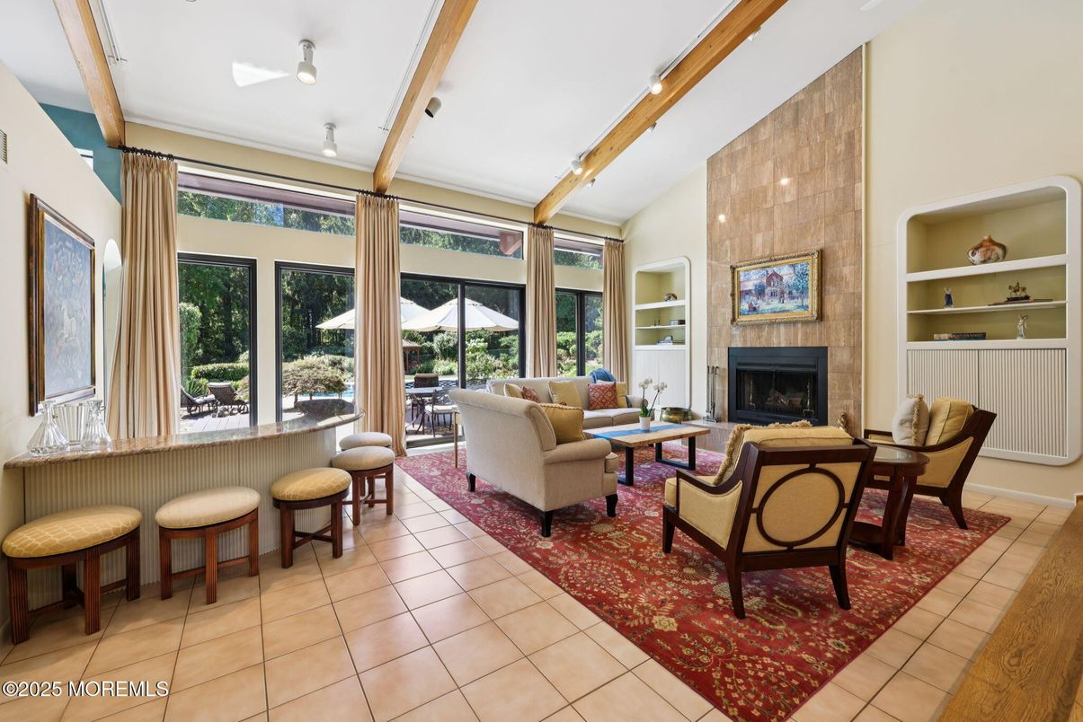 Dining room, Fireplace, Interior, Living room