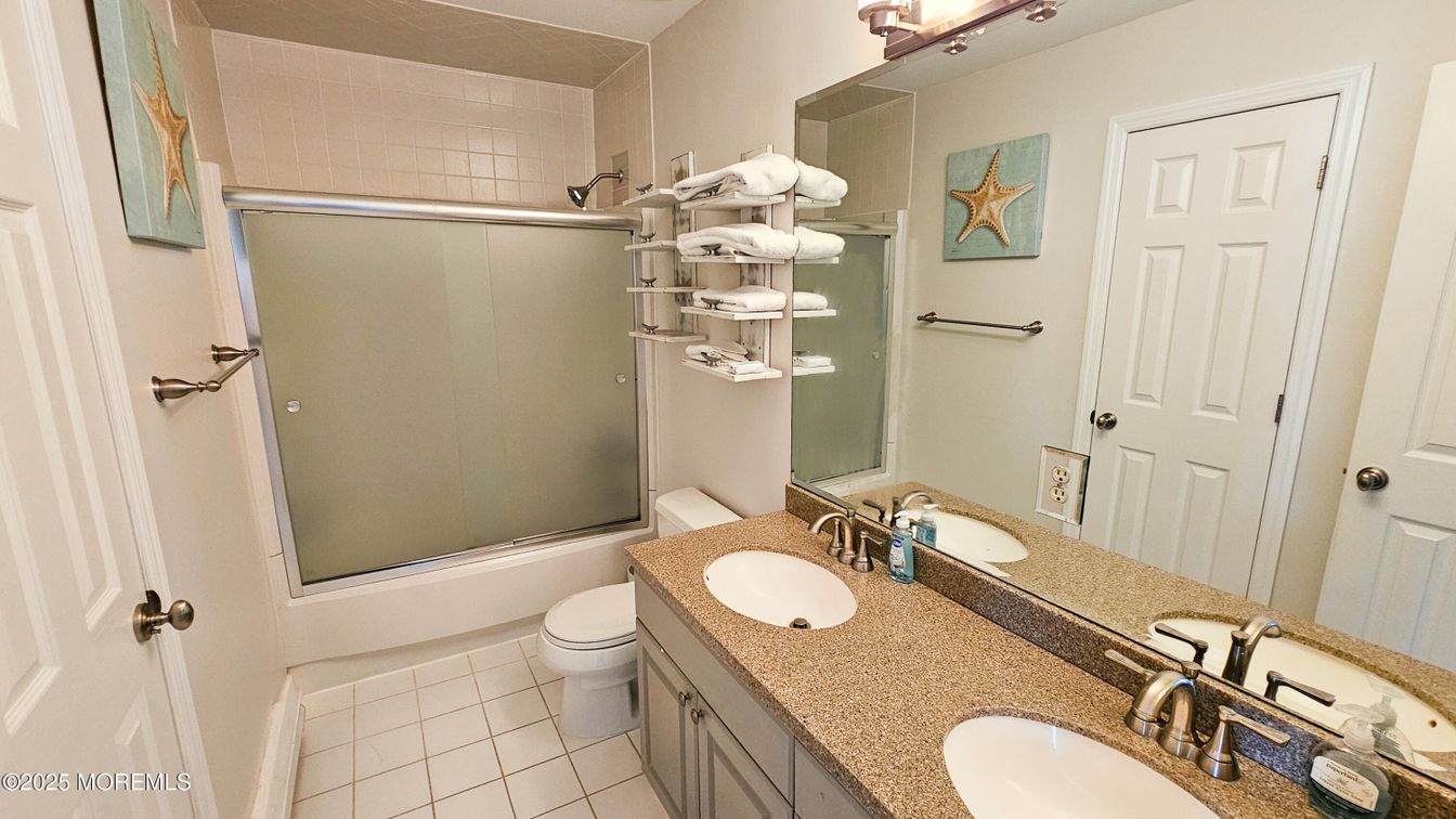 Bathroom, Dual Sink Vanities, Glass Shower, Interior