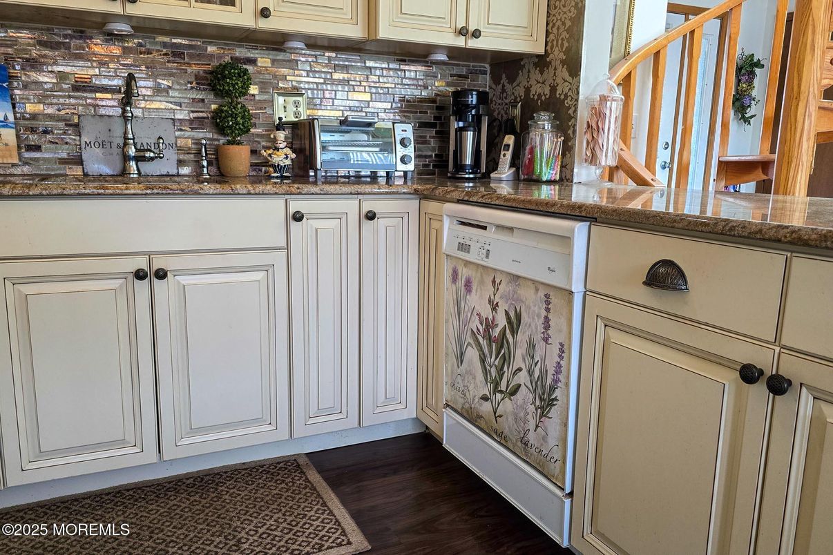 Interior, Kitchen, Stone Walls, Wood Texture Flooring