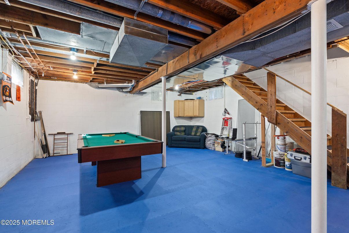 Billiard Table, Game Room, Interior, Wooden Beams