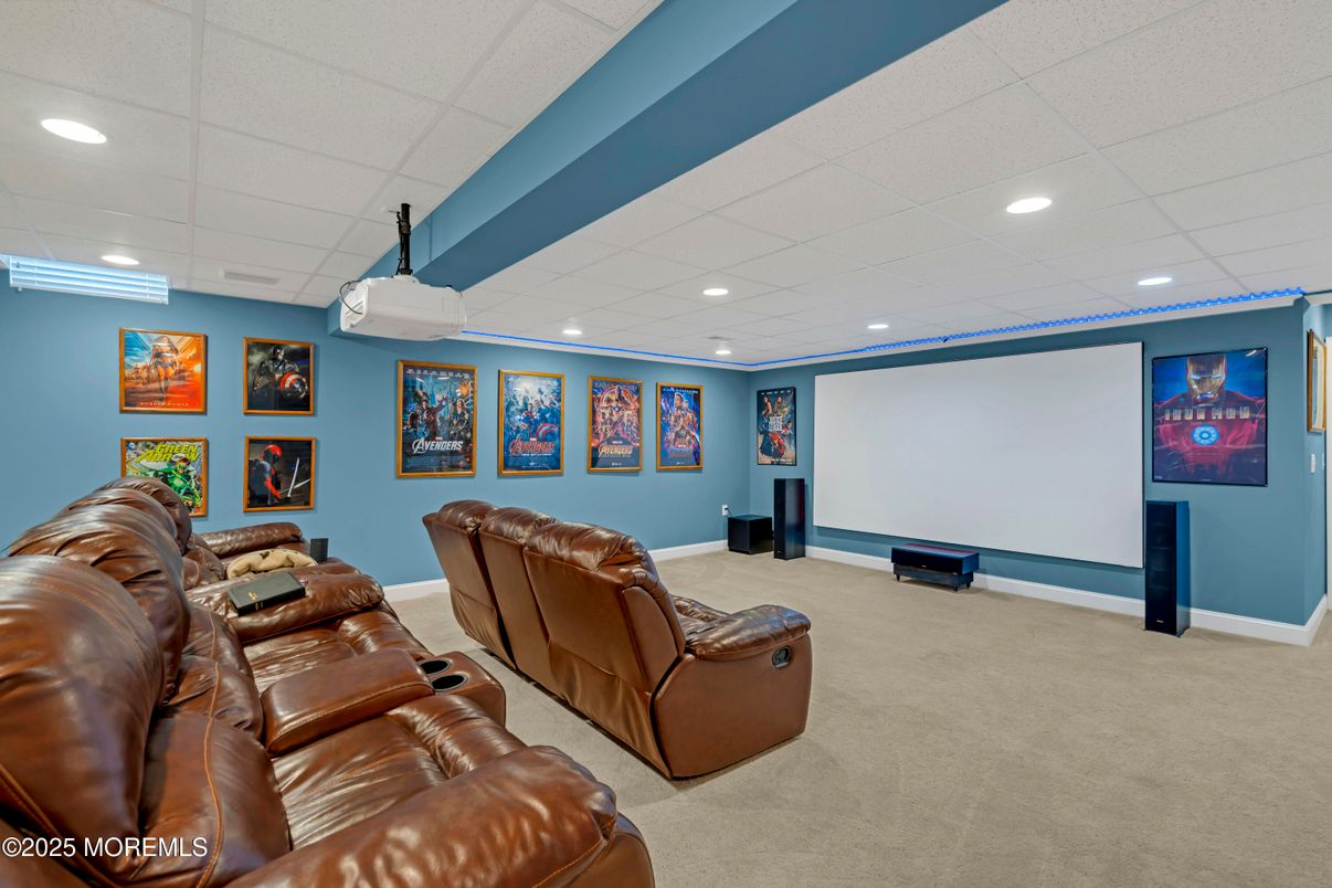 Home Theatre Room, Interior, Projection Screen, Recessed Lighting, Theatre Room