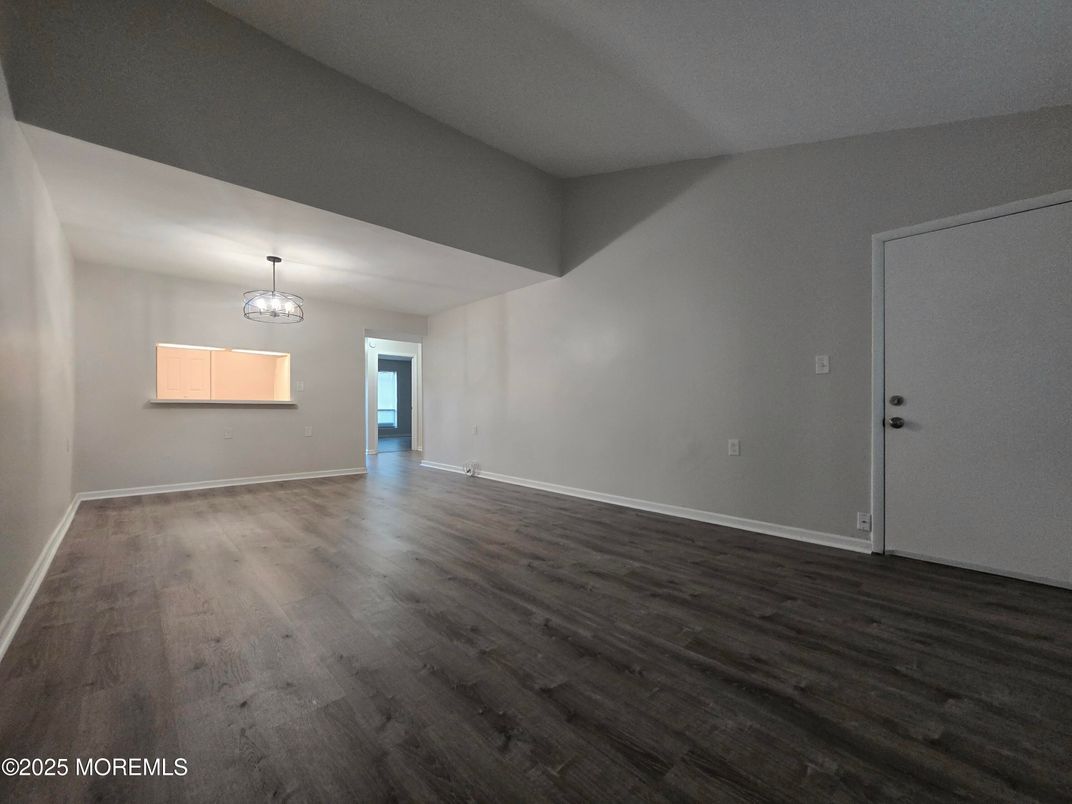 Chandelier, Empty room, Interior, Wood Texture Flooring