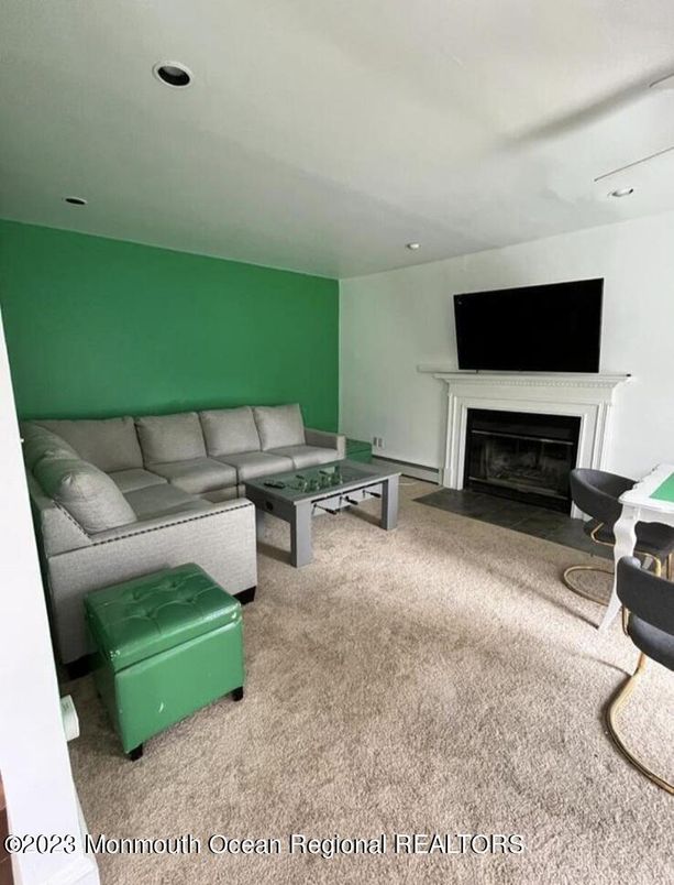 Fireplace, Game Room, Interior, Living room, Recessed Lighting