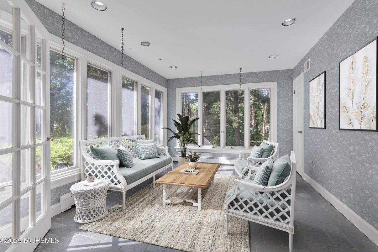 Interior, Living room, Recessed Lighting, Sun Room