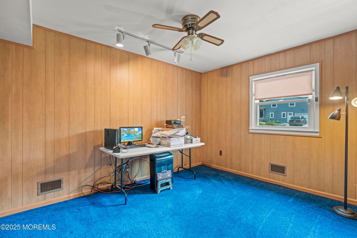 Home Office, Interior, Wooden Walls